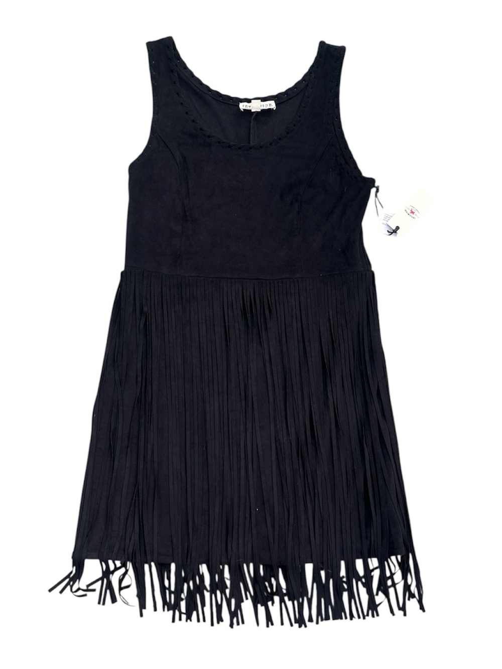 Idyllwind Lady Luck Faux Suede Dress Women L Western Country Fringe Boho Goth